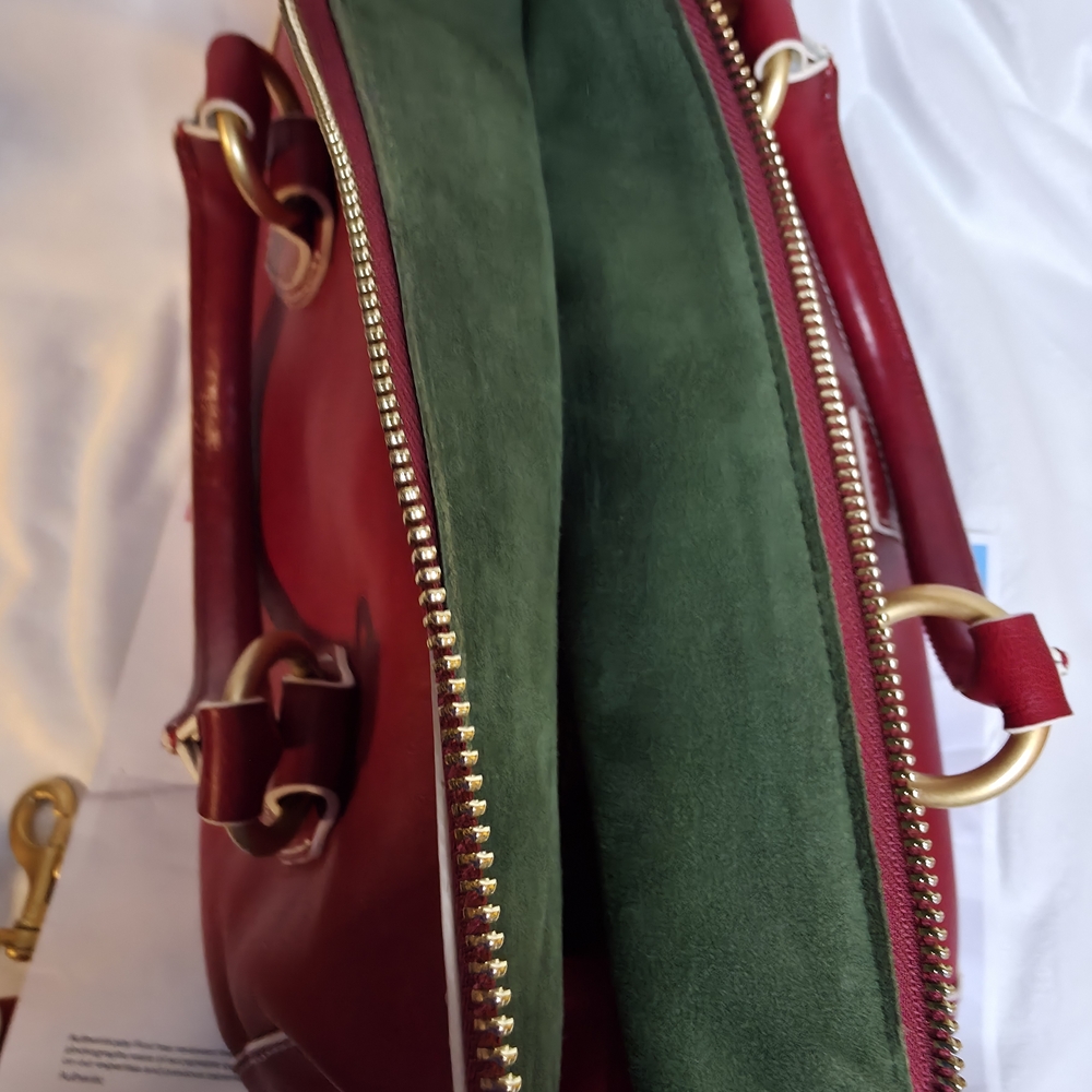 Dooney & Bourke Red Leather Satchel - Picture 7 of 16